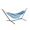 Bliss Hammocks 60-inch Nautical Stripe Double Hammock and 9-foot stand.