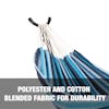 Polyester and cotton blended fabric for durability.