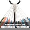 Polyester and cotton blended fabric for durability.