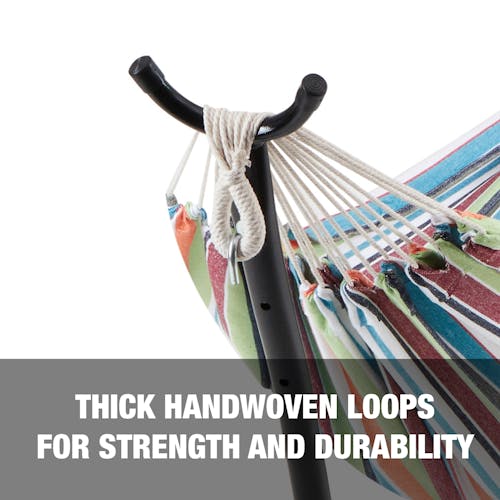 Thick handwoven loops for strength and durability.