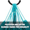 Polyester and cotton blended fabric for durability.