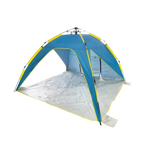 Bliss Hammocks blue and yellow pop-up beach tent.
