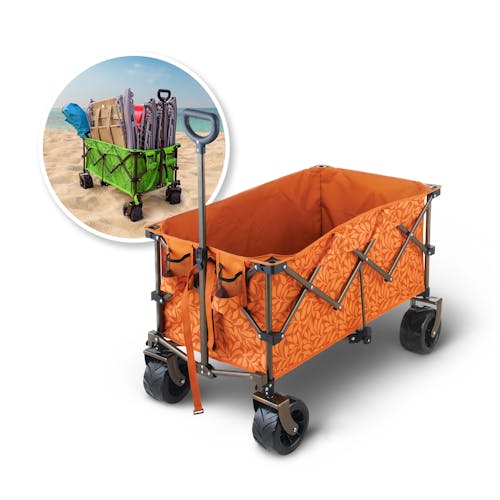 Bliss Hammocks Garden Cart Beach Wagon with inset image of the product in use