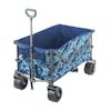 Bliss Hammocks 36-inch Collapsible Blue Flower Garden Cart/Beach Wagon.