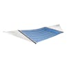 Bliss Hammocks 55-inch Wide 2-Person Reversible Quilted Hammock showing the blue striped side.
