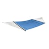Bliss Hammocks 55-inch Wide 2-Person Reversible Quilted Hammock showing the solid blue side.