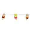 Close-up of the popsicle themed string lights.
