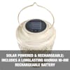 Solar powered and rechargeable: includes a long-lasting 600MAH NI-MH rechargeable battery.