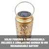 Solar powered and rechargeable: includes a long-lasting 600MAH NI-MH rechargeable battery.