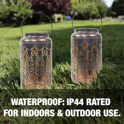 Waterproof: IP44 rated. For indoor and outdoor use.