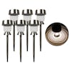 Bliss outdoors 6-pack of 14-inch tall solar LED pathway lights.