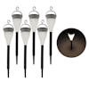 Bliss Outdoors 6-pack of 14-inch tall solar LED pathway lights.