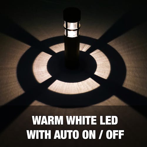 Warm white LED with auto on and off.