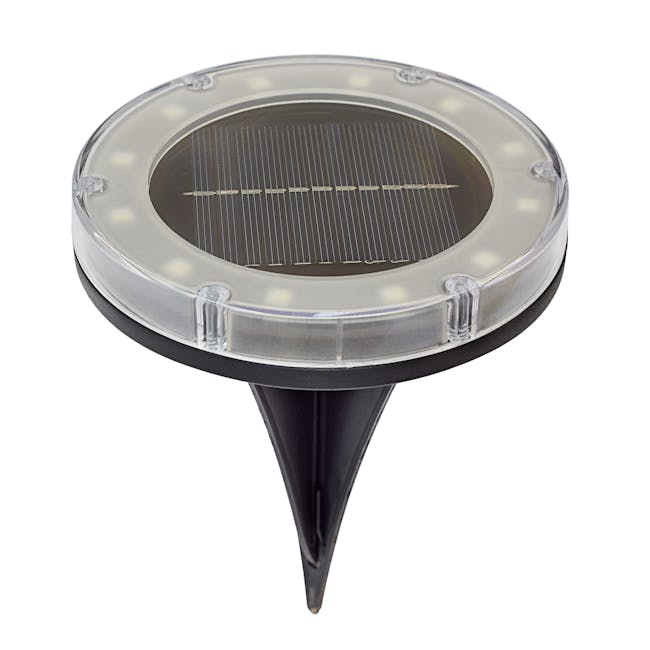 Bliss Outdoors Solar Powered LED Plastic Disc Pathway Light.