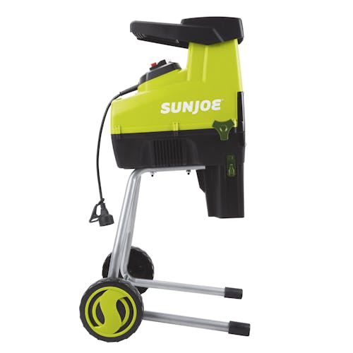 Right-side view of the Sun Joe 15-amp Silent Electric Wood Chipper and Shredder.