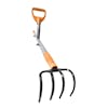 ErgieSystems 54-inch Steel Shaft Garden Soil Cultivator with 4 tines.