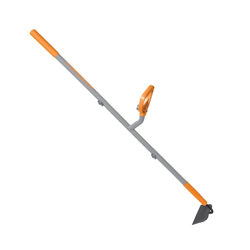 Right-side view of the ErgieSystems 54-inch Shank Pattern Garden Hoe with 6.25-inch blade.