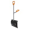 Rear-angled view of the ErgieSystems 18-inch Steel Shaft Impact Resistant Snow Shovel.