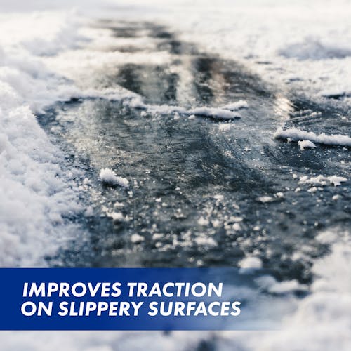 Improves traction on slippery surfaces.
