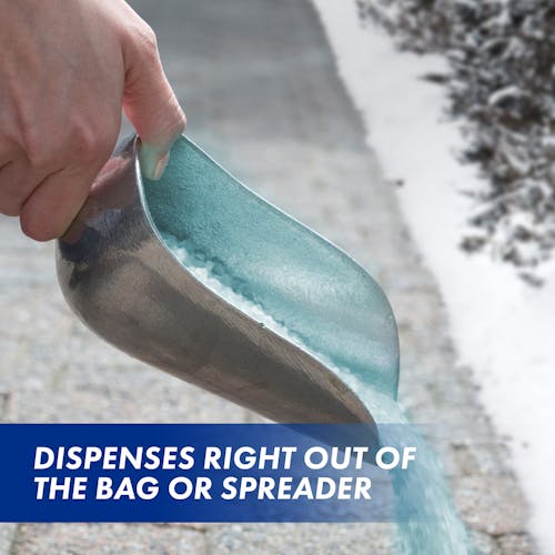 Dispenses right out of the bag or spreader.