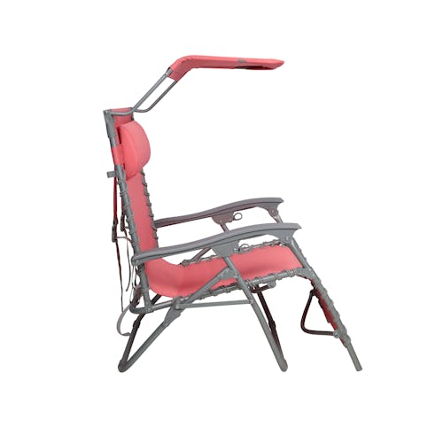 Right-side view of the Coral color Beach Recliner.