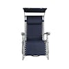 Front view of the navy color Beach Recliner.