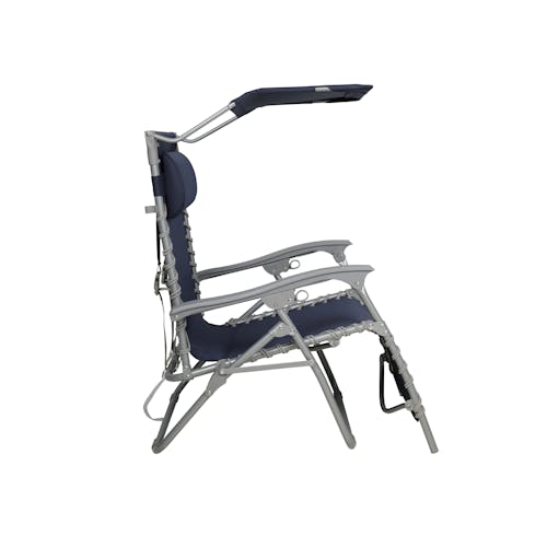 Right-side view of the navy color Beach Recliner.