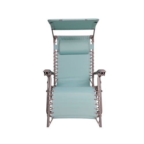 Front view of the sea glass color Beach Recliner.