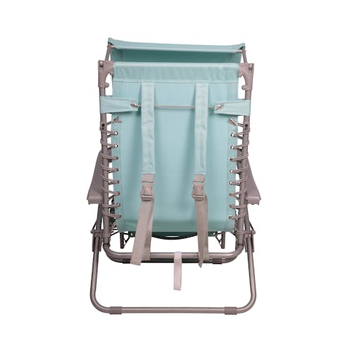 Rear view of the sea glass color Beach Recliner.
