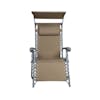 Front view of the taupe color Beach Recliner.