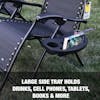 Side tray of Bliss Hammocks zero gravity chair