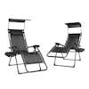 Bliss Hammocks Set of 2 26-inch Black Zero Gravity Chairs.