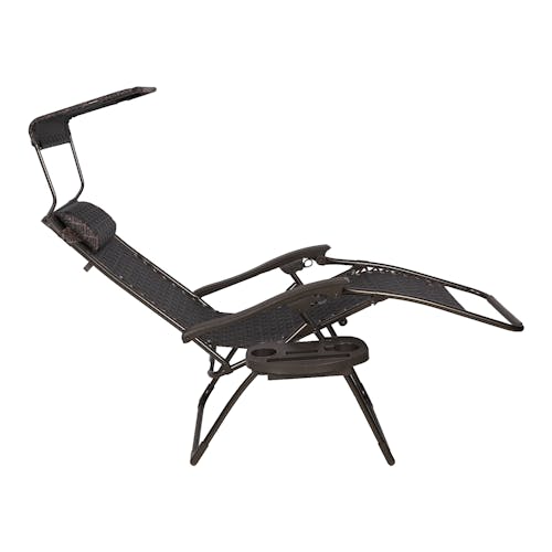 Side view of the 26-inch Brown Leaves Zero Gravity Chair.