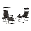 Bliss Hammocks Set of 2 26-inch Brown Leaves Zero Gravity Chairs.