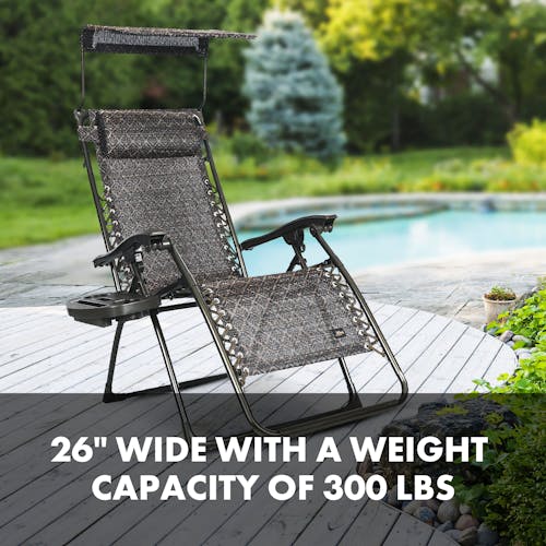 300 lb weight capacity of Bliss Hammocks zero gravity chair