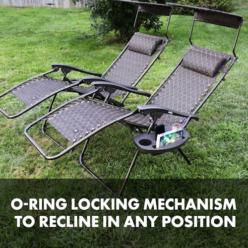 reclining position of Bliss Hammocks zero gravity chairs