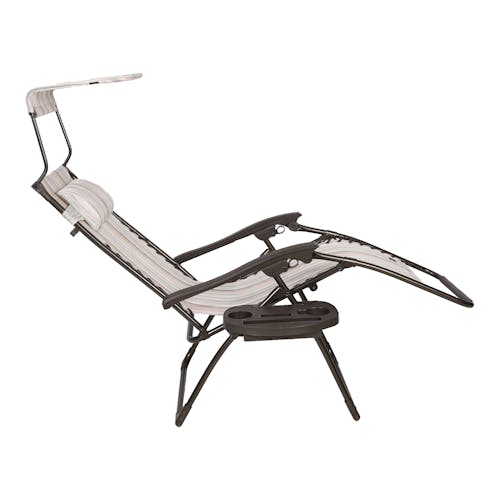 Side view of the 26-inch Casual Stripe Zero Gravity Chair.