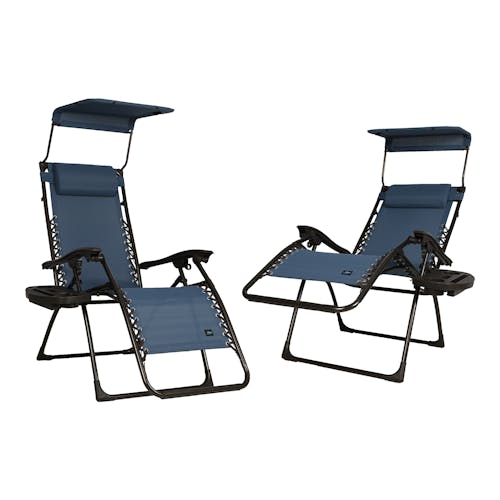 Bliss Hammocks Set of 2 26-inch Denim Blue Zero Gravity Chairs.