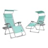 Bliss Hammocks Set of 2 26-inch Teal Genome Zero Gravity Chairs.