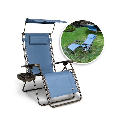 Bliss Hammocks Gravity Free Chair with inset image of product in use