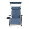 Front view of the 33-inch Denim Blue Zero Gravity Chair.