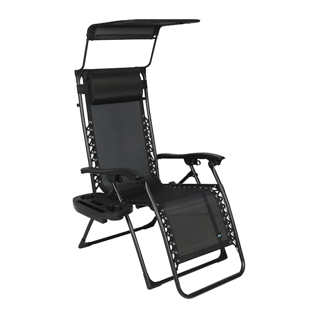 Bliss Hammocks 26-inch Wide Black Zero Gravity Chair.