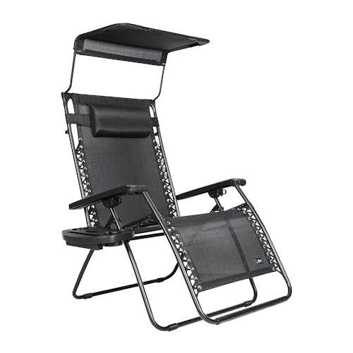 Bliss Hammocks 30-inch Wide Black Zero Gravity Chair.
