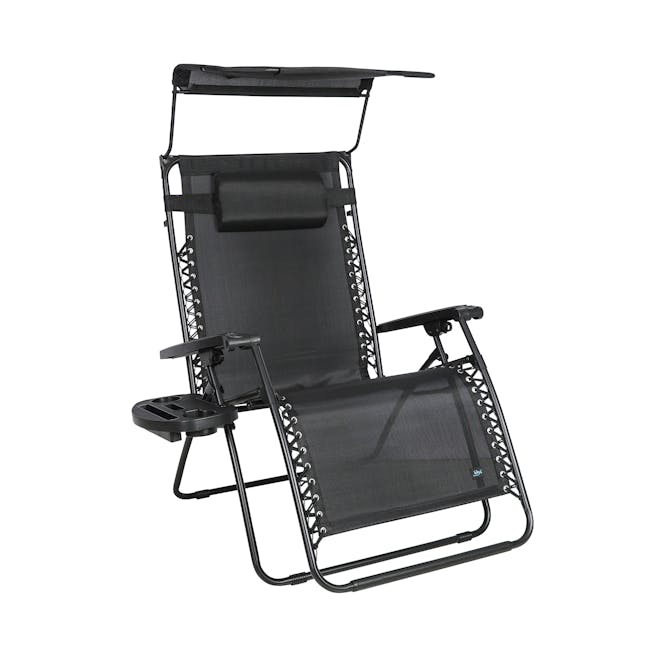 Bliss Hammocks 33-inch Wide Black Zero Gravity Chair.