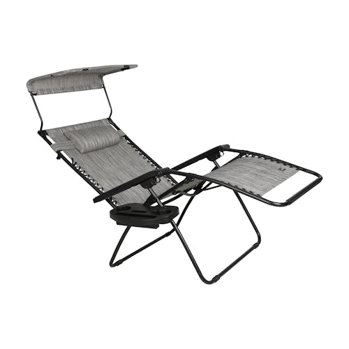 Angled view of a reclined 33-inch Platinum Zero Gravity Chair.