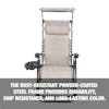 The rust-resistant powder coated steel frame provides durability, chip resistance, and long-lasting color.