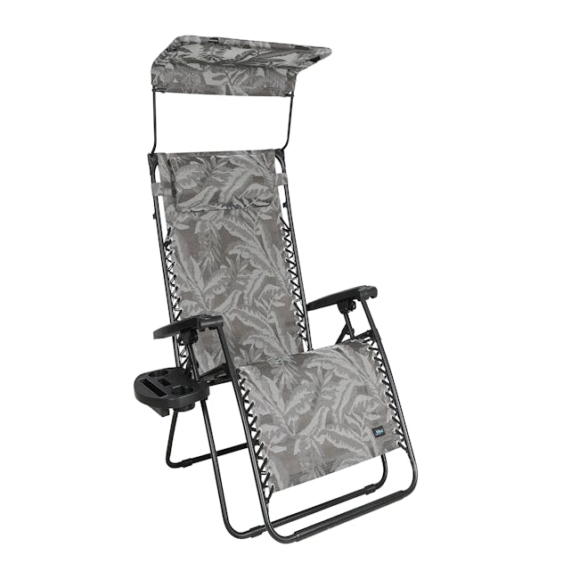 Bliss Hammocks 26-inch Wide Platinum Fern Leaves Zero Gravity Chair.