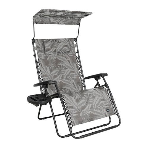 Bliss Hammocks 33-inch Wide Platinum Fern Leaves Zero Gravity Chair.