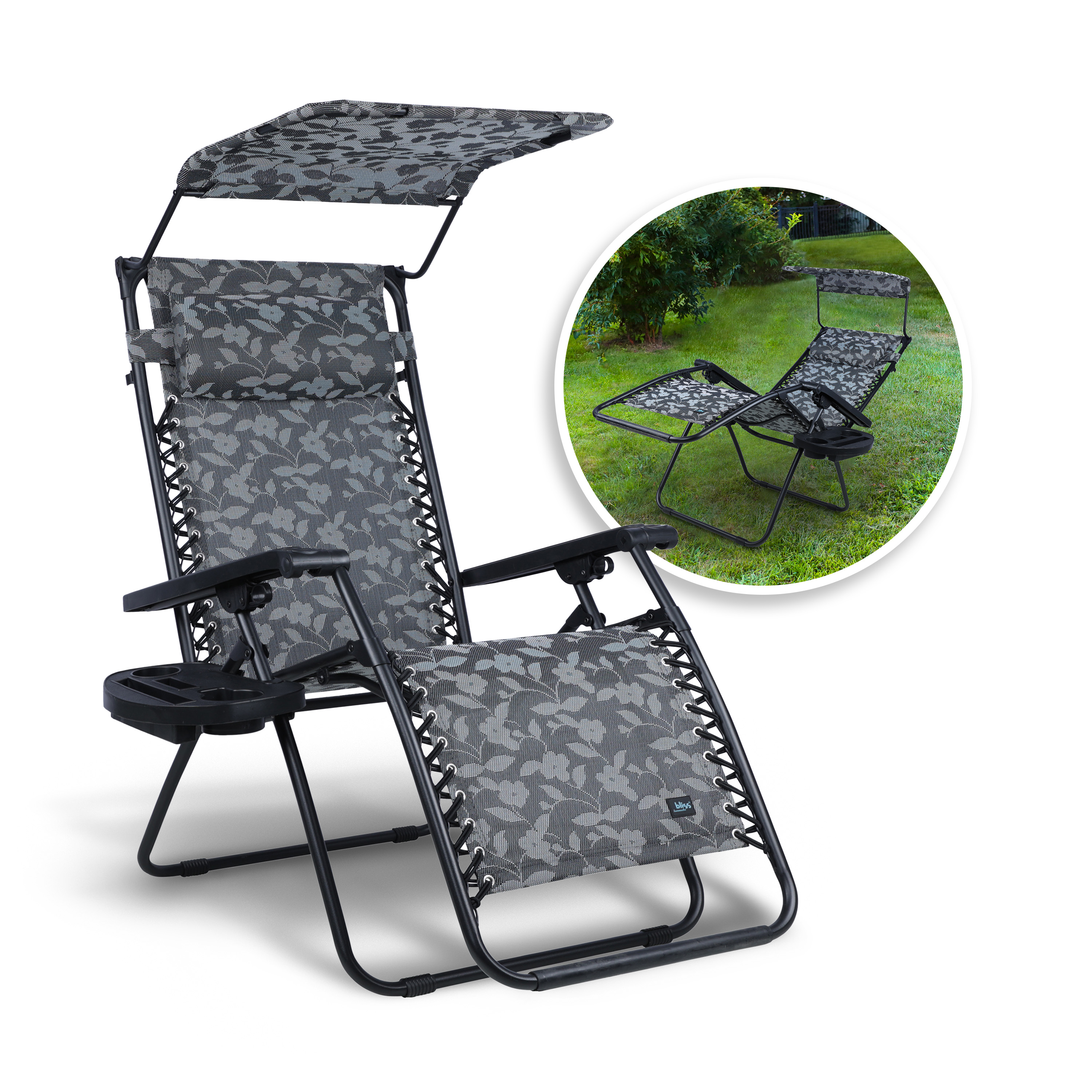 Bliss zero gravity store chair with canopy