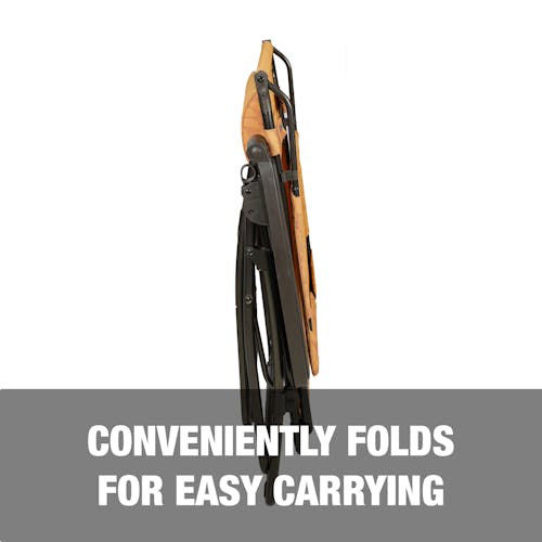 Conveniently folds for easy carrying.